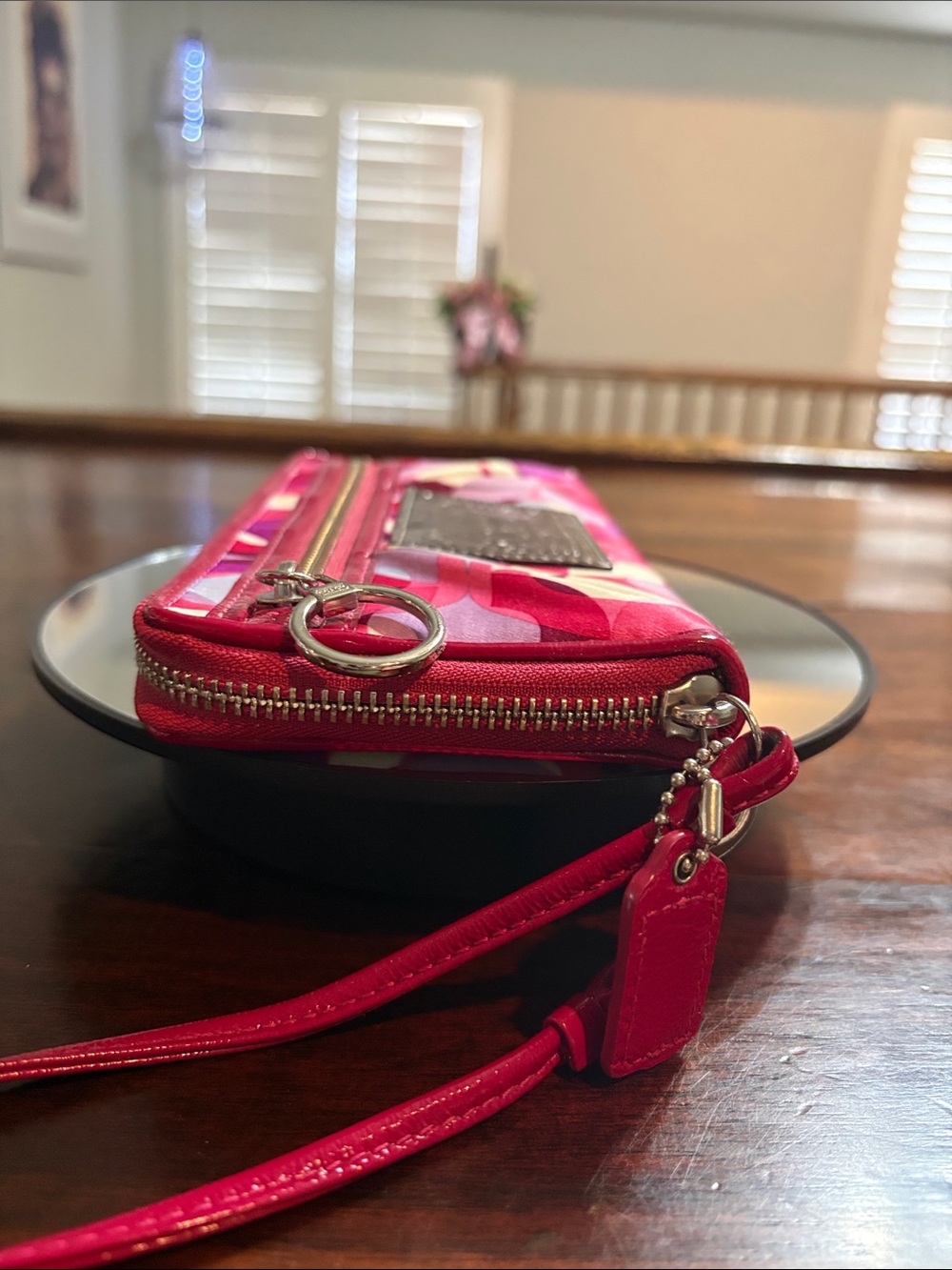 COACH Poppy Y2K Op Art Optic Wristlet Wallet - Picture 6 of 14